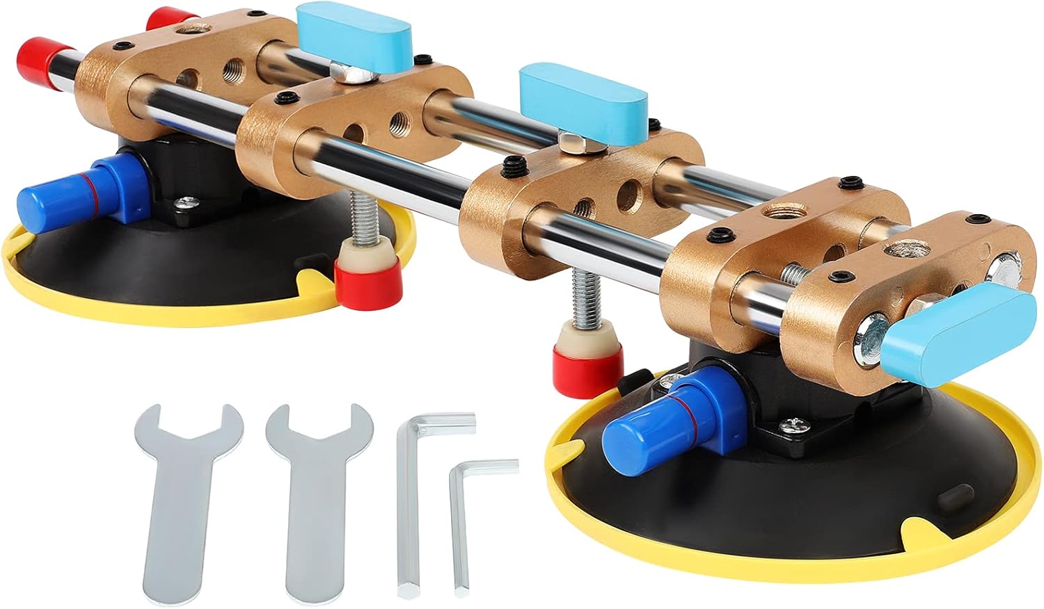 Inccala Seamless Seam Setter with 6 Inch Vacuum Suction Cups for Seam Joining and Leveling, Adjustable Stone Seam Setter Professional Countertop Installation Tool for Granite, Slab, Glass (1 pack)