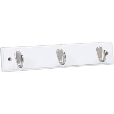Wall Mounted Key Cap u0026 Hat Rack - White Finish - Satin Nickel Hooks Latitude Run