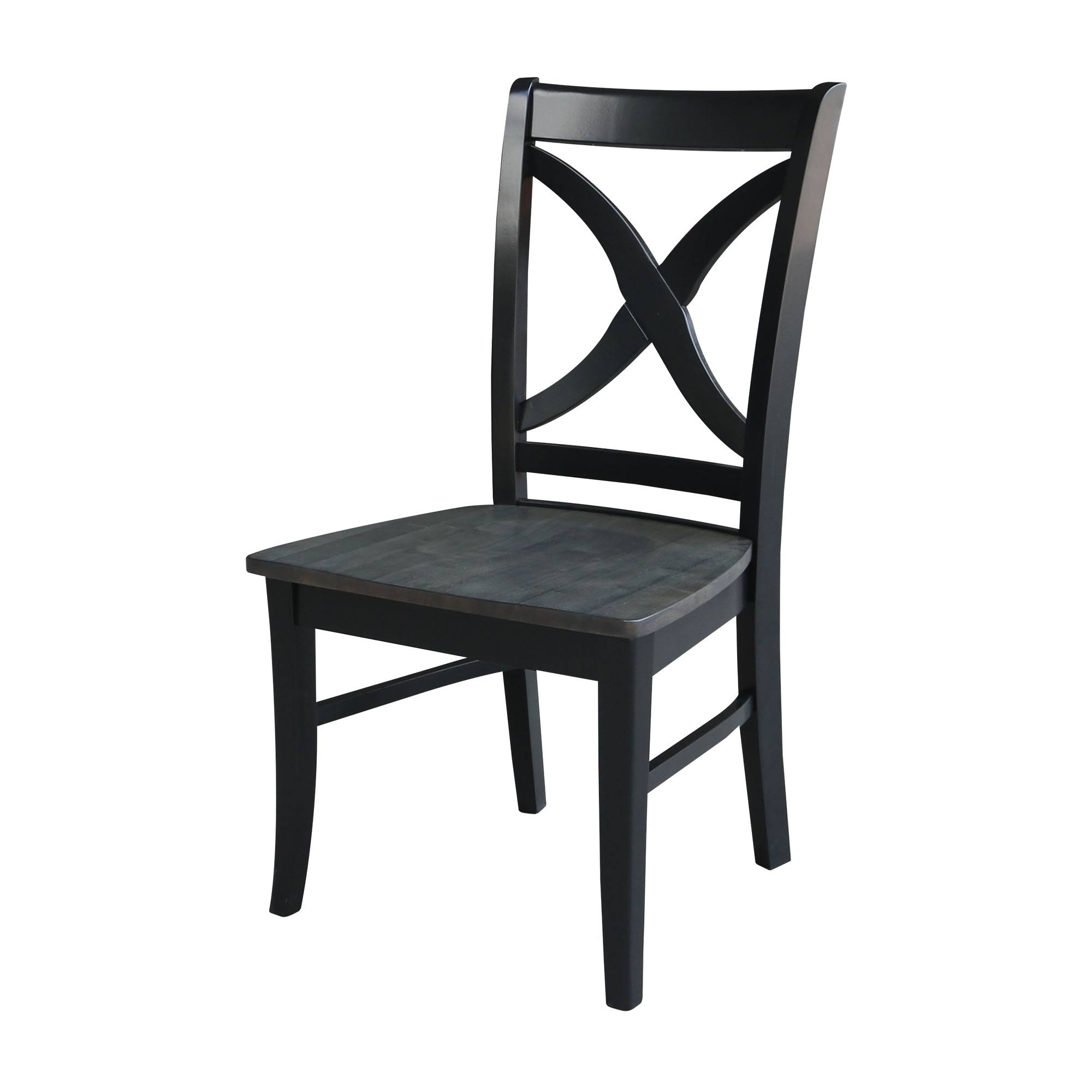International Concepts Cosmo Chair in Coal Black (Set of 2)