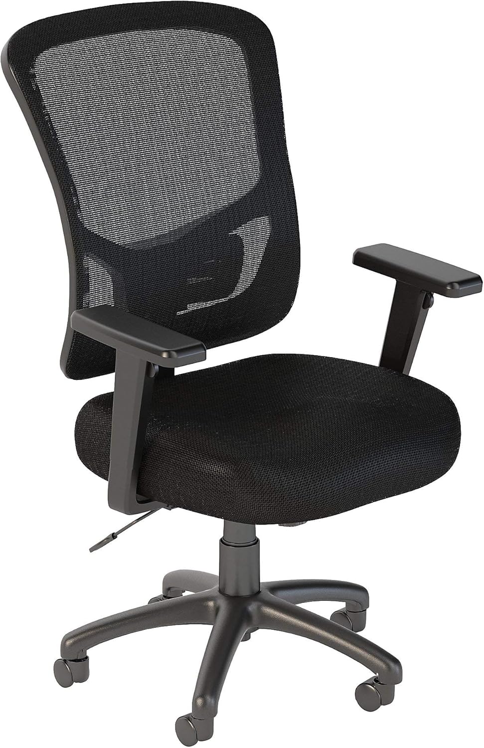 Bush Business Furniture Custom Comfort High Back Multifunction Mesh Executive Office Chair in Black