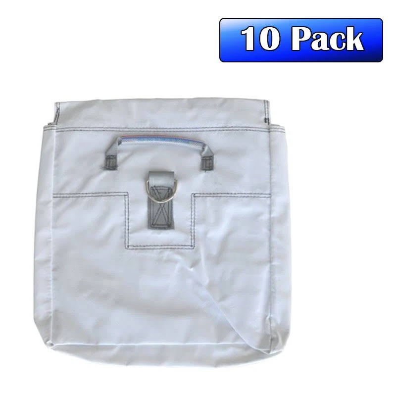 Moose Supply 10-Pack Vinyl Sand Bag for Commercial Bounce Houses, White