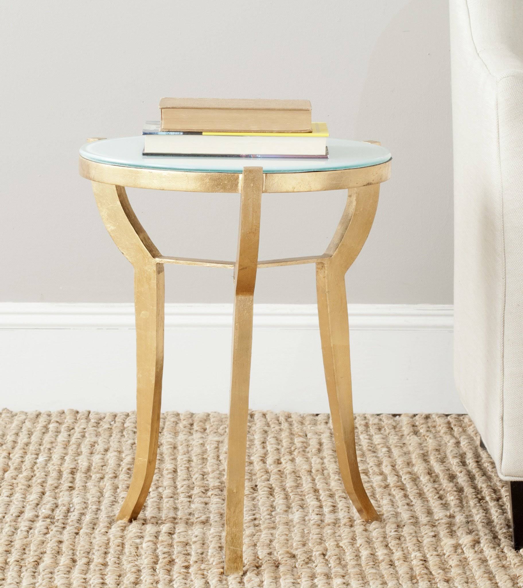Safavieh Ormond Accent Table - Gold/White