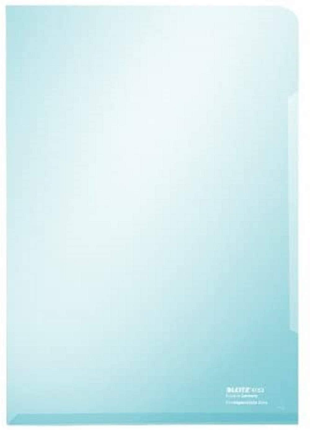 Leitz 41530035 Premium A4 Cut Flush Folder - Blue, Pack of 100