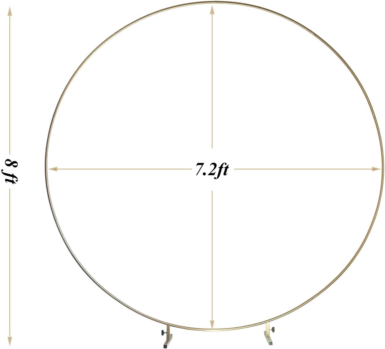 LANGXUN 7.2ft (2.2m) Rose Gold Metal Circle Balloon Arch Stand Decoration, Birthday Balloon Arch Decoration, Party Decoration, Baby Show, Graduation Backdrop 2021, Photo Backdrop Stand