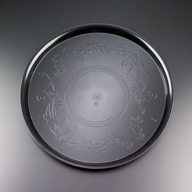 Emi-280b Yoshi 18x22 Round Black Deli Mate Tray - Case of 25