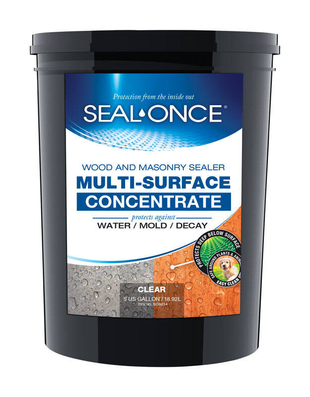 Seal-once Flat Clear Water-Based Multi-Surface Sealer 5 gal.