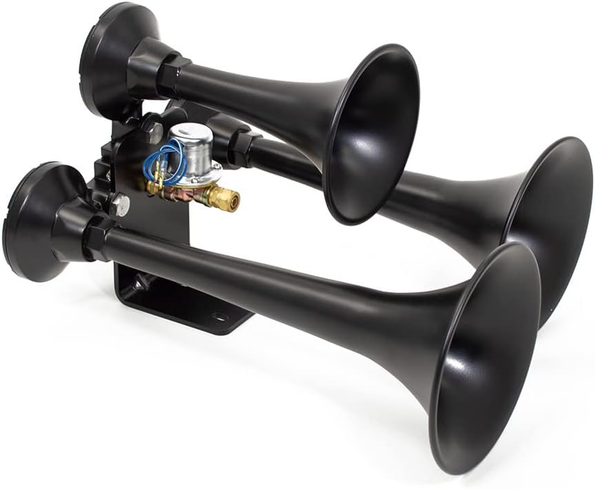 HornBlasters Outlaw Black Train Horn Only - 3 Trumpets - Big Sound