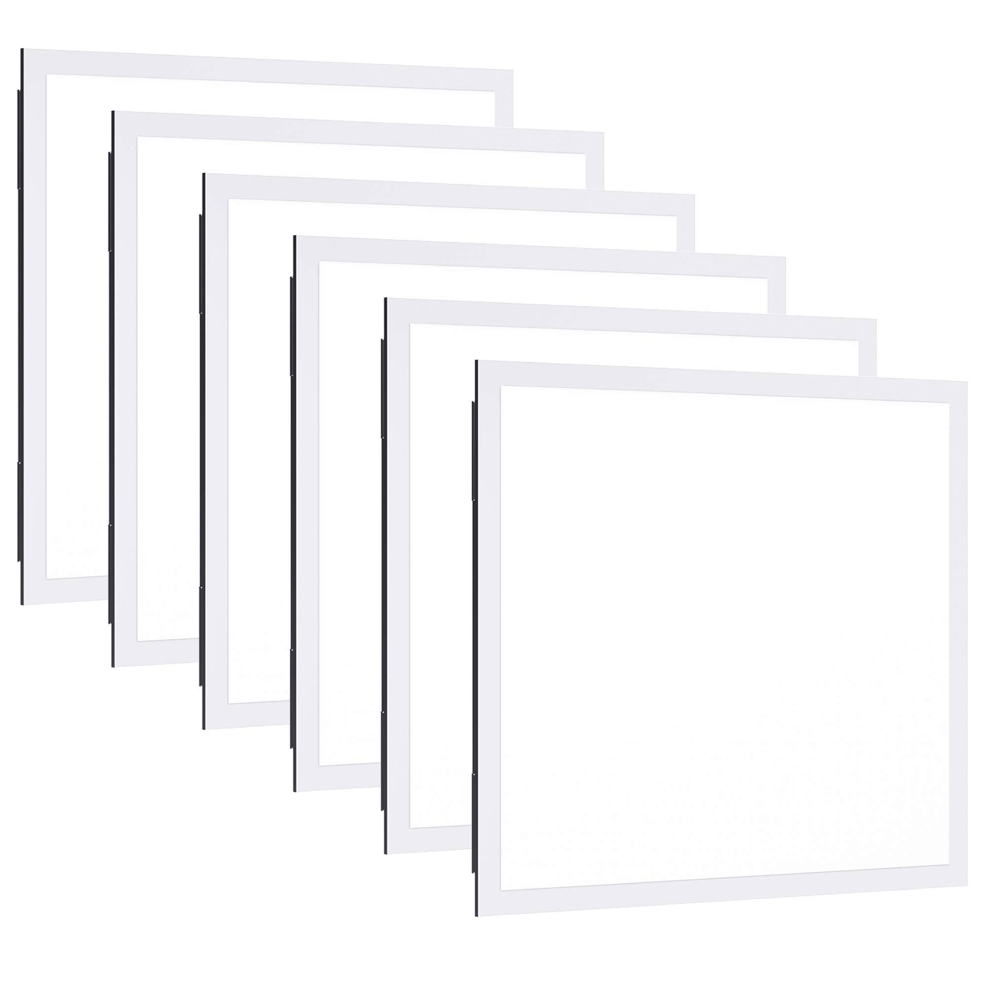 Sunco Lighting 6 Pack LED Ceiling PANEL, 2x2 ft, 40W, Dimmable 0-10V, 4400 lm, 5000K Daylight, Flat Backlit Fixture, Direct WIRE