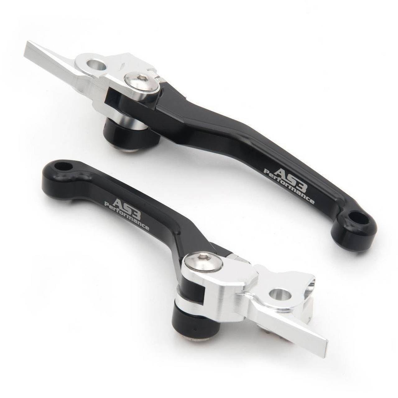 AS3 Performance KTM 65 2014-2022 85 SX 2014-2020 250 350 Freeride 2014-2020 AS3 Front Brake u0026 Clutch Flexi Levers Black