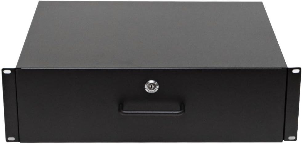 Seismic Audio - NEW 3 SPACE RACK CASE DRAWER with Lock & Key-3 Units 3U