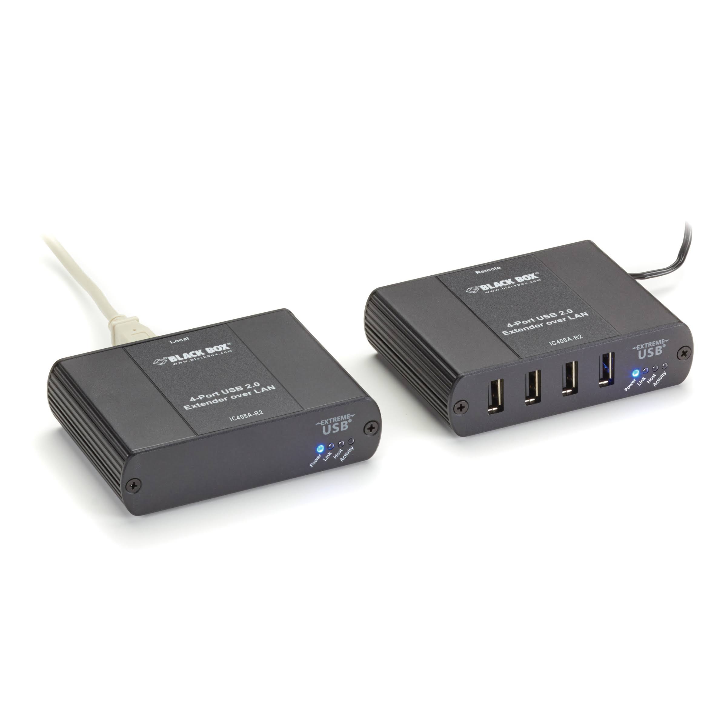 Black Box USB 2.0 Extender LAN, 4-Port - USB Extender - 480 Mbps