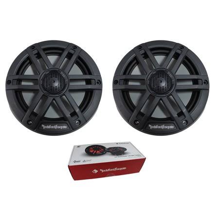 Pair of Rockford Fosgate 6.5 inch Black 600W 4 Ohm Color Optix Marine 2 Way M1-65B