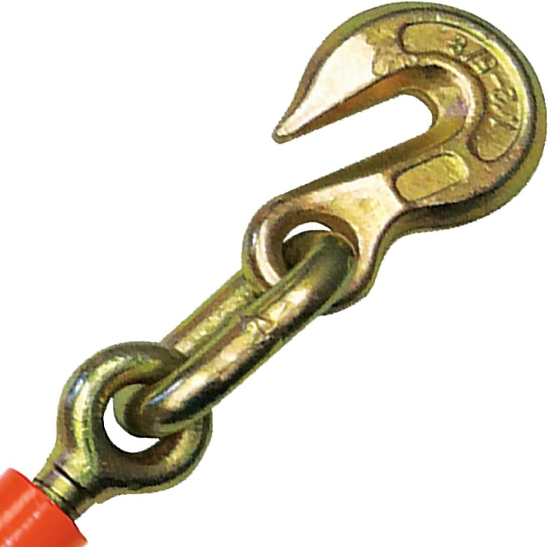 VULCAN Ratchet Style Load Binder with 2 Grab Hooks - 9,200 Pound Safe Working Load (For 3/8 Inch Grade 70, 80 & 100 or 1/2 Inch Grade 43 Chain) Pack of 2