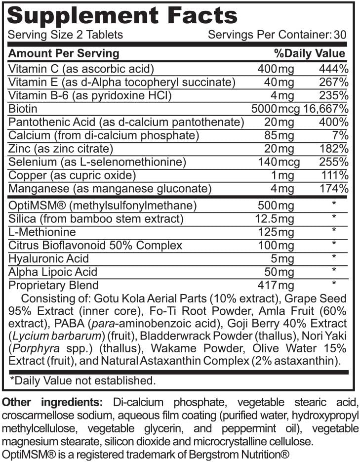 Skin Research Institute Renewglow Biotin Supplement (5000 mcg), Collagen & Keratin, Fights Biotin Deficiency, Thicker Hair, Healthier Skin, Stronger Nails, Helps Your Body Produce Collagen Pack of 2