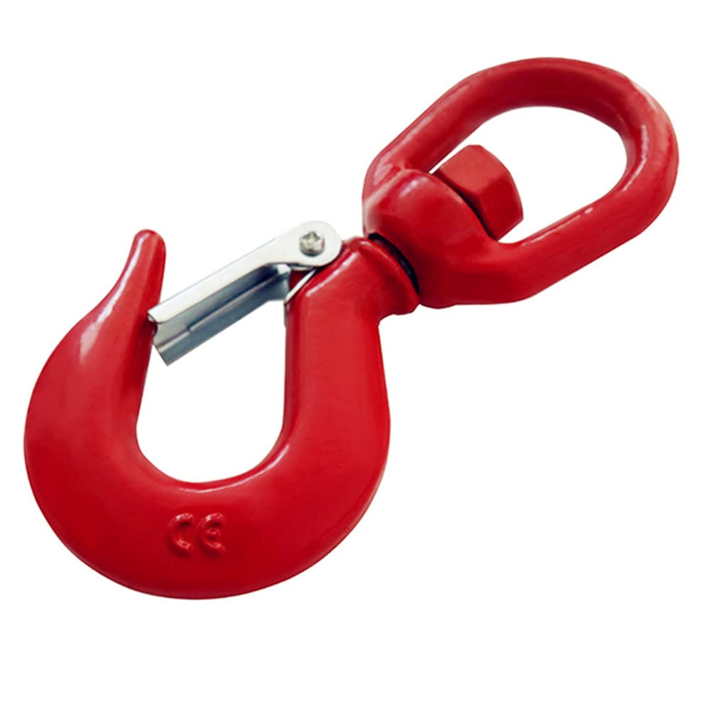 5 Ton Swivel Lifting Hook Forged Swivel Hook Heavy Duty Eye Sling Hook with Latch 3/4