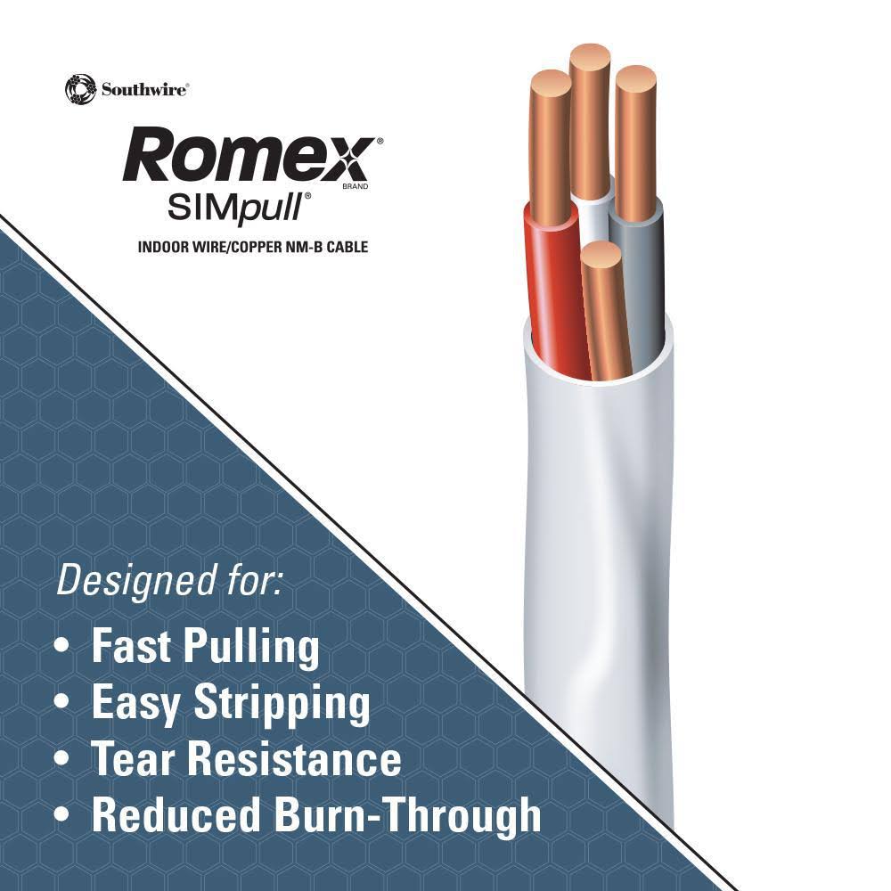 250 ft. 14/2 Solid Romex SIMpull Cu NM-B W/G Wire (2-Pack) 28827458
