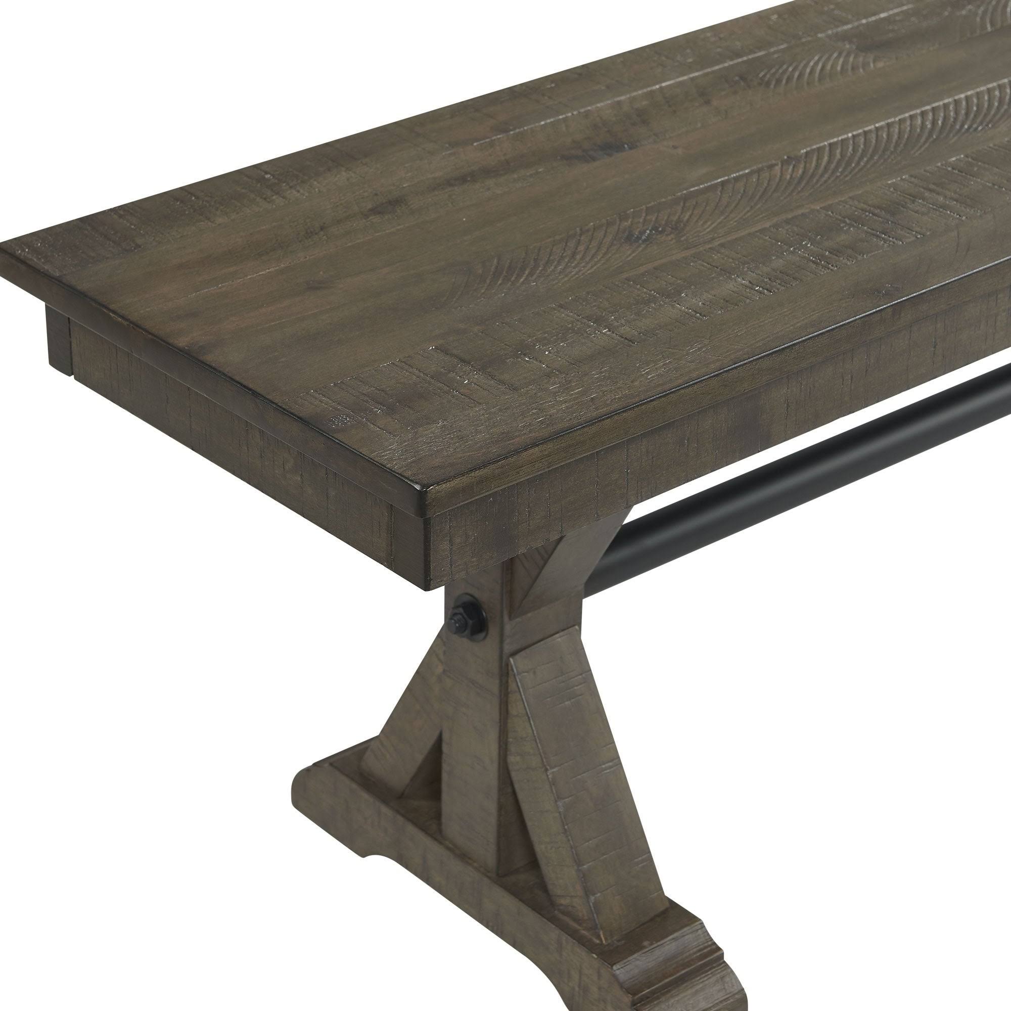 Intercon Sullivan Brushed Charcoal Backless Bench