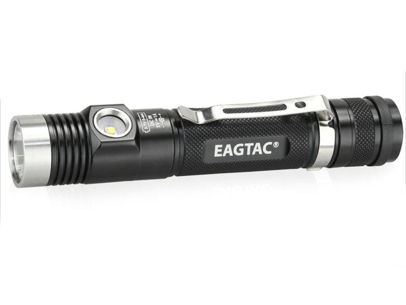 Eagtac DX30LC2-SR Color Side-LED Rechargeable Flashlight 850nm IR w/ XPL Hi LED 1500 MW w/ 1160lm Black DX30LC2SR-850IR-SIDEXPLH