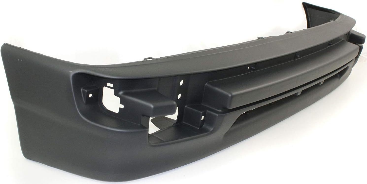 Evan-Fischer Front Bumper Cover Compatible with 1998-2000 Toyota Tacoma Textured 2WD All Cab Types with Trim Holes