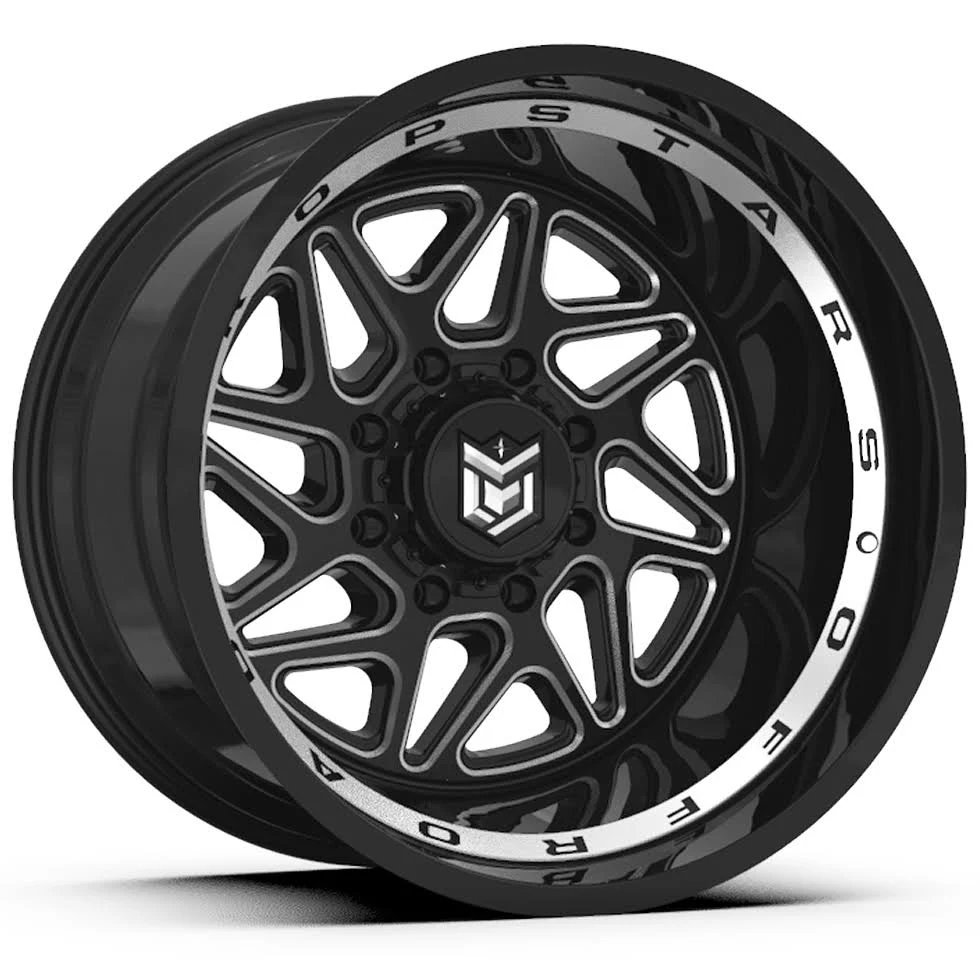 Dropstars 657BM Gloss Black Milled 24x14 8x170 -76mm (657bm-2448776)