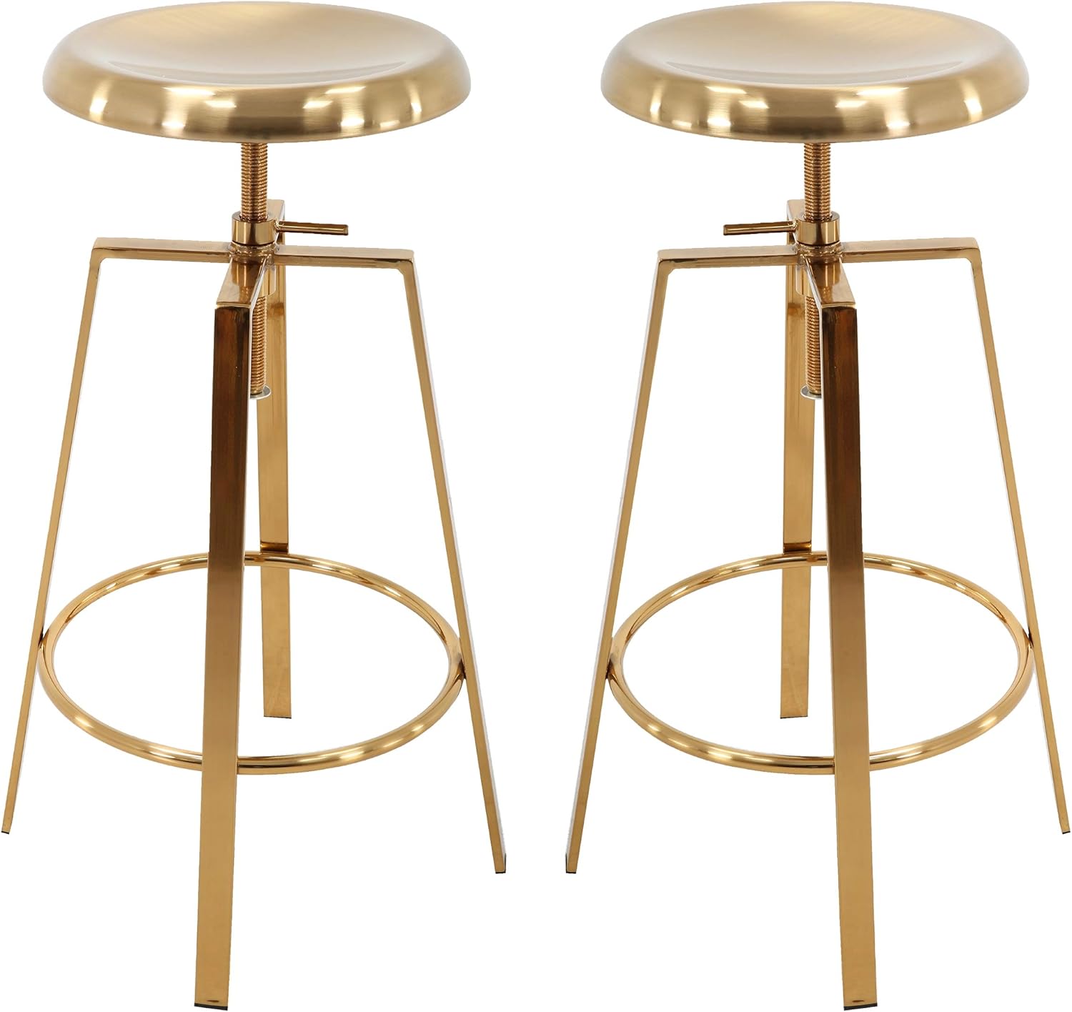 Brage Livng Four-Legged Adjustable Height Barstool (Black)