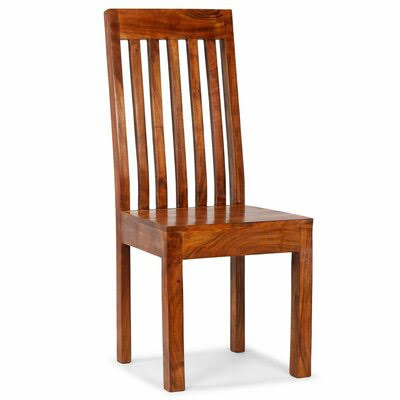 Raju Solid Wood Ladder Back Side Chair in Brown East Urban Home