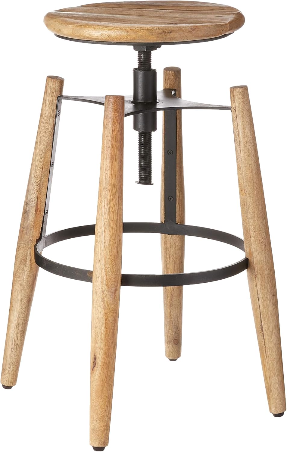 LR Home Art Deco Mango Wood Stool, 13