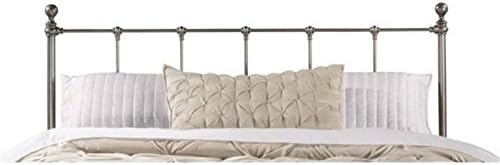 Hawthorne Collections Queen Metal Spindle Headboard in Black Steel
