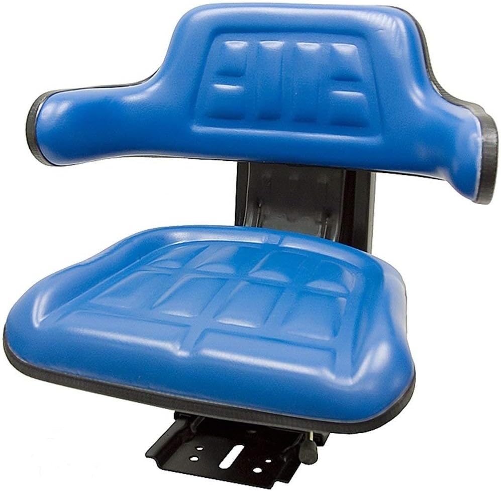 Blue TRAC SEATS Brand Waffle Style Universal Tractor Suspension SEAT with TILT FITS Ford/New Holland 3900 3930 3910 5000 5100 5600 5610 5900 5910 (Same Day Shipping - Delivers in 1-4 Business Days