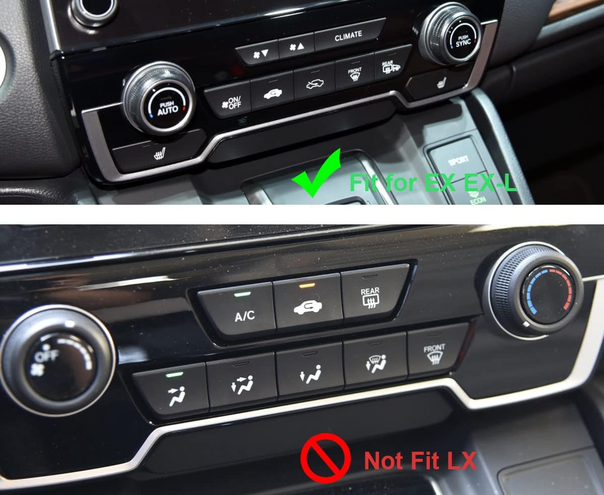 AOMSAZTO Air Conditioning Knob Climate Control Module Panel Peach Wood Grain Center Console CD Panel Cover Trim Fit for Honda CRV CR-V EX EX-L Touring 2022 2021 2020 2019 2018 2017 Not Fit LX