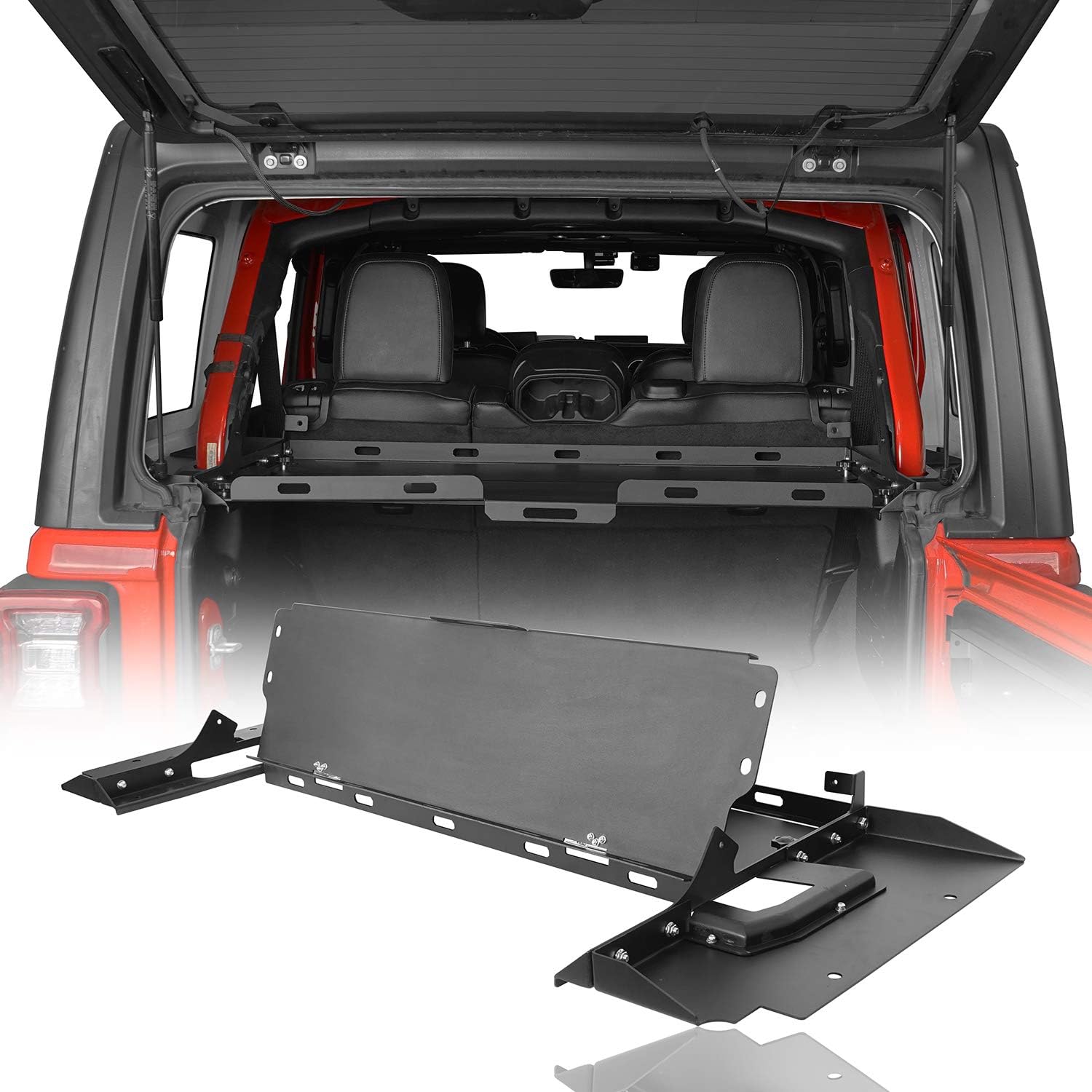 Hooke Road Interior Foldaway Cargo Rack Compatible with Jeep Wrangler JL 4 Doors Hard Top 2018 2019 2020 2021 2022 (Exclude Power Top)