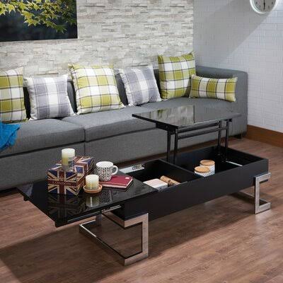 Coombes Lift Top Coffee Table Orren Ellis Table Top Color: Black