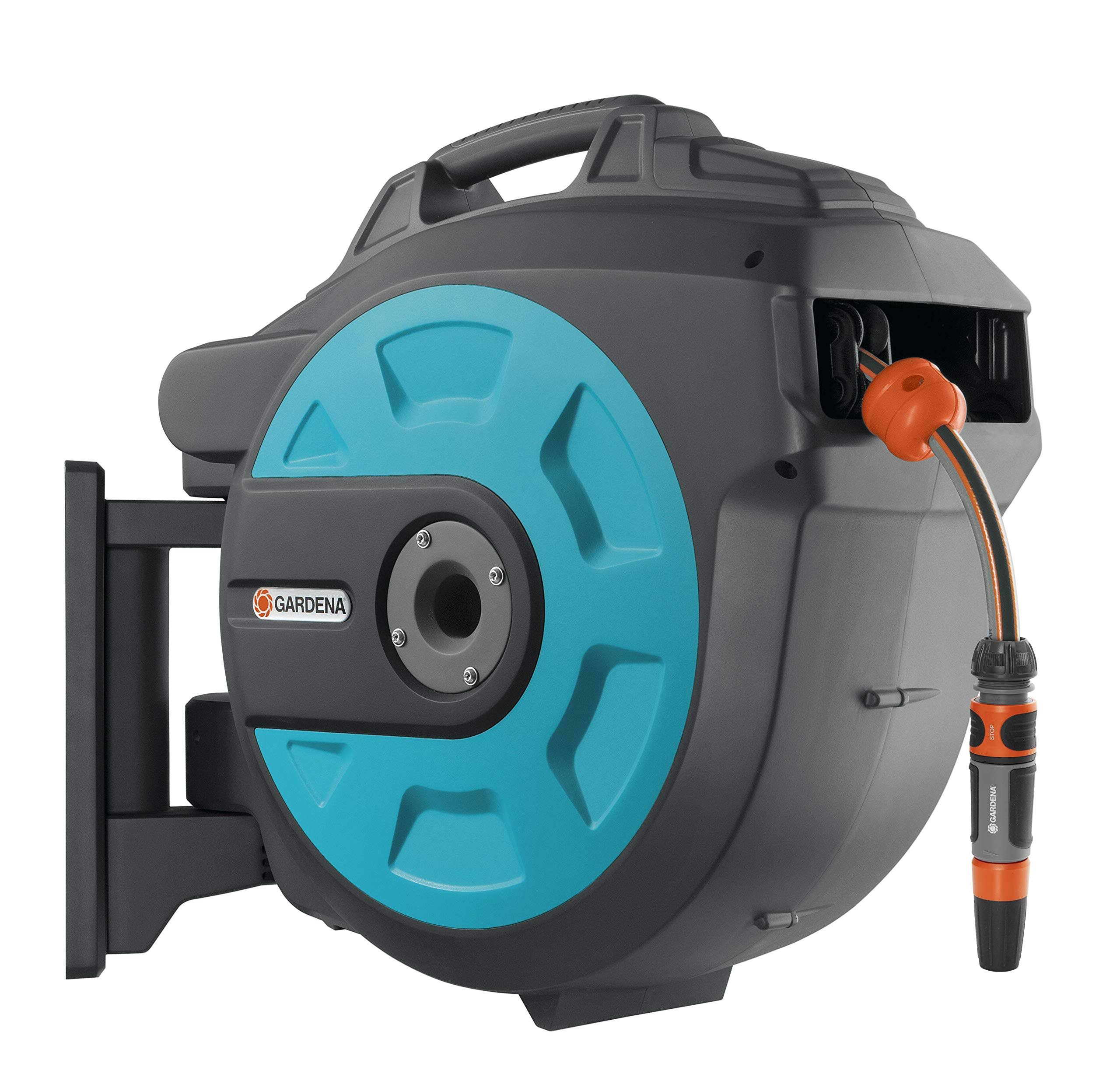 Gardena 82 ft. Wall Mounted Retractable Swivel Garden Hose Reel Box