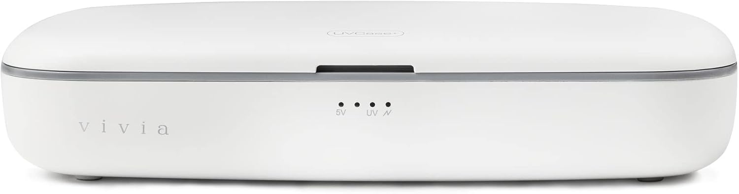 Vivia UV Light Smartphone Sanitizer and Charger, Ultraviolet Light, at Home or On The Go, Charge & Clean Cell Phone, UVC Light Cleans up to 99.9% of Bacteria and Viruses, Safe for Baby & Whole Family Pack of 2