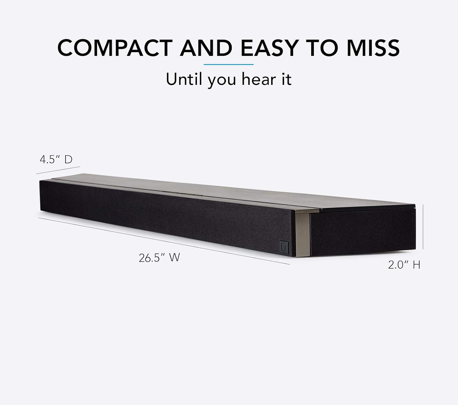 Definitive Technology Studio 3D Mini Sound Bar with 6 Speakers and an 8