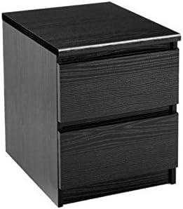 Tvilum Scottsdale 2 Piece Chest and Nightstand Set in Black Woodgrain
