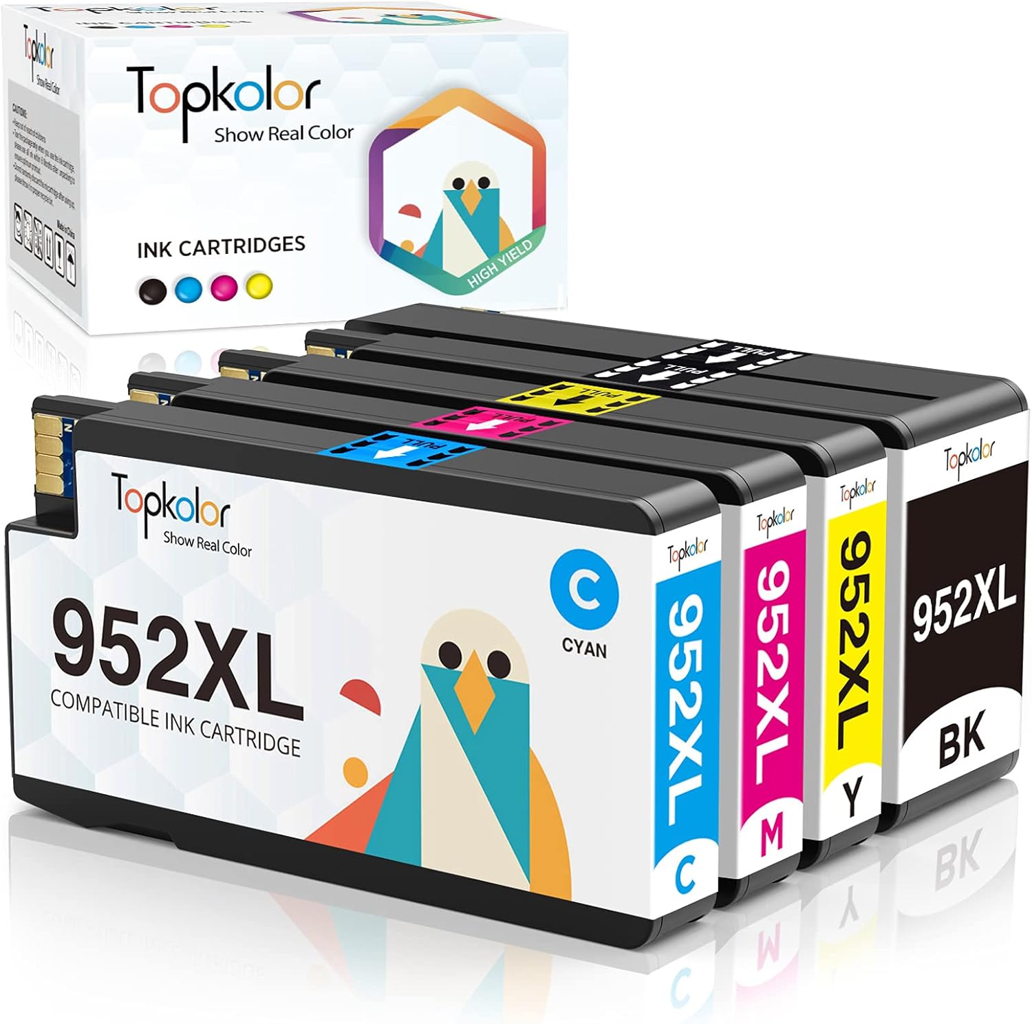 Topkolor Compatible HP 952XL 952 XL Ink Cartridges for HP OfficeJet Pro 8710 8216 8702 8710 8715 8720 8725 8730 8740 Printer 5 Combo Pack Pack of 2