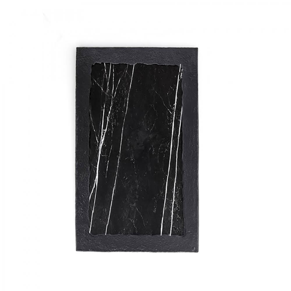 American Metalcraft (MBR21) 21-3/8x22 Black Marble Pattern Melamine Serving Board