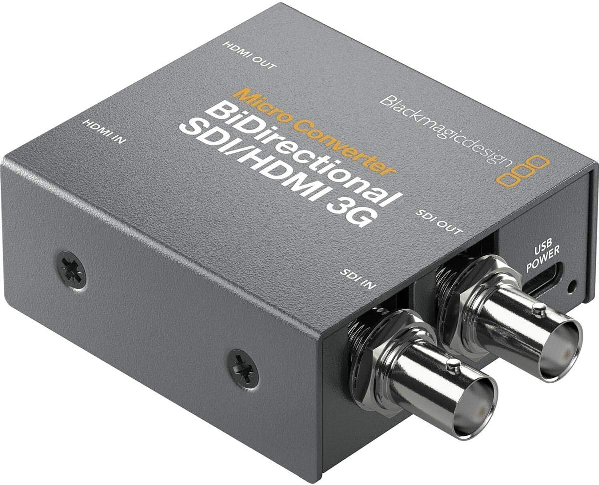 Blackmagic Design Bi-Directional SDI to HDMI 3G Micro Converter with Power Supply Pack of 2