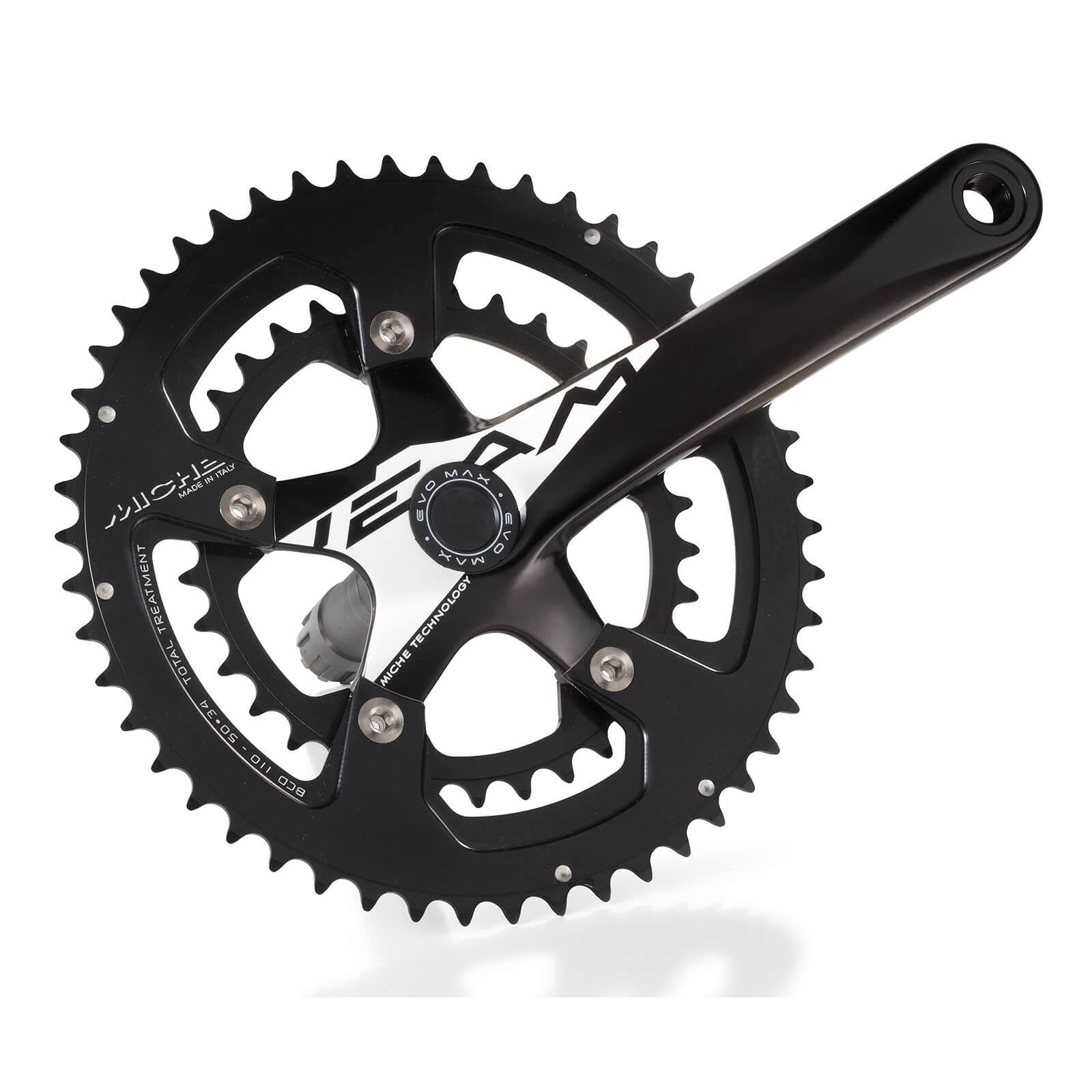 Miche Team Evo Max 10x Chainset - 172.5mm - 34/50t - Black