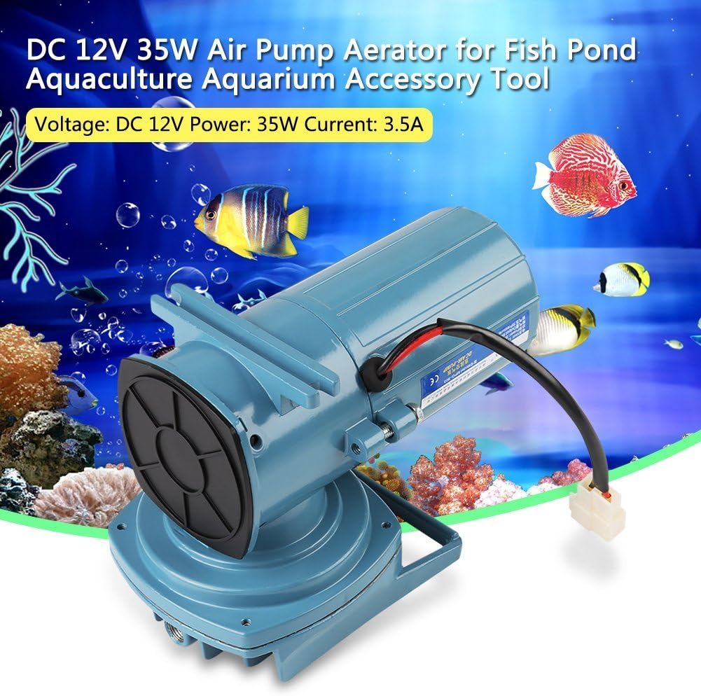 Air Pump Aerator for Fish Pond Aquaculture Aquarium Accessory Tool Oxygen Supplies DC 12V 35W