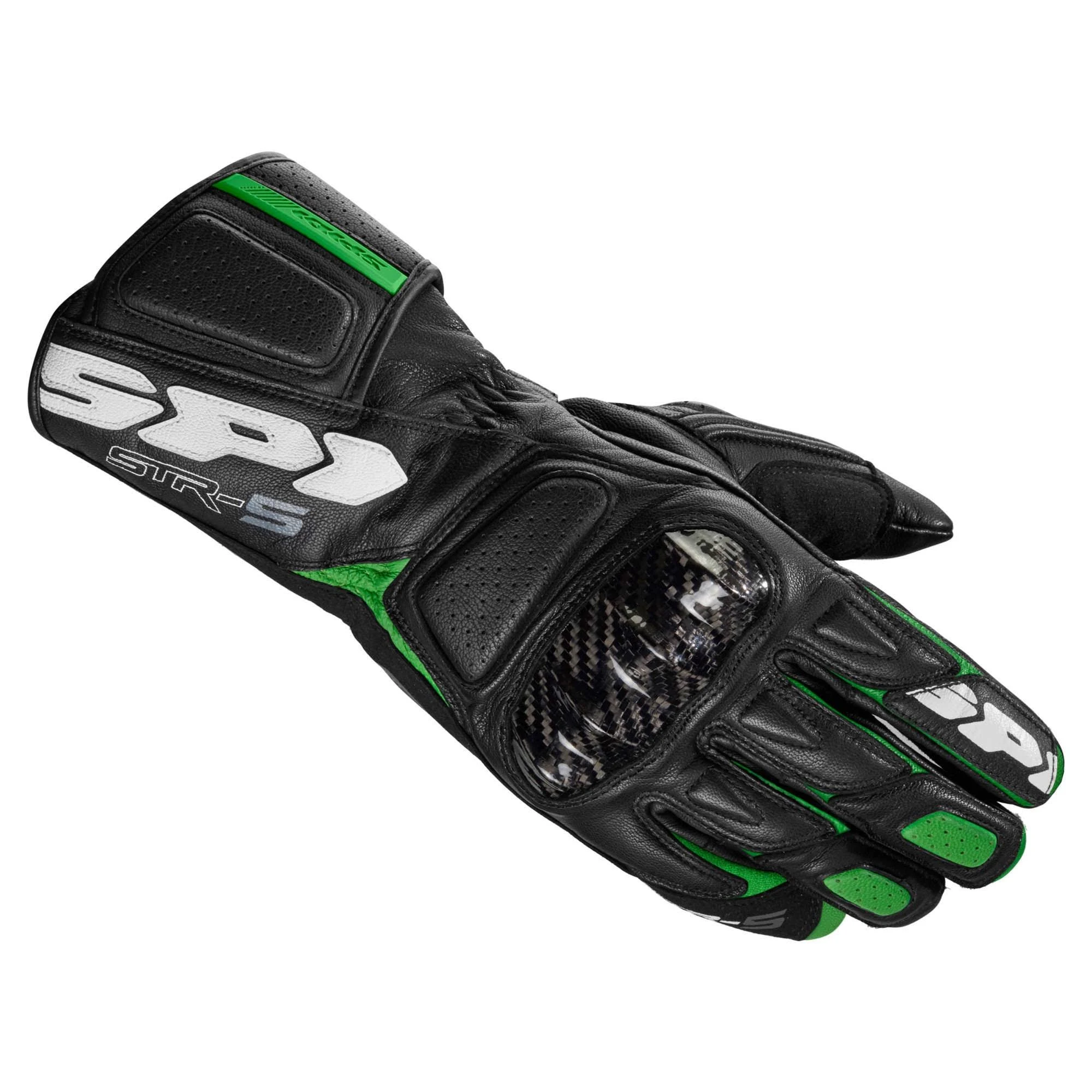 Spidi STR-5 Gloves-Black-Green-L