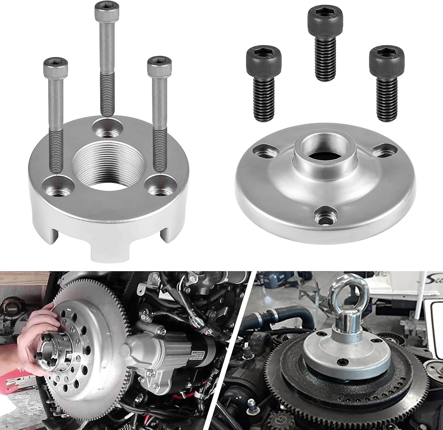 YOOWEE MT0024 & MT0025 Lifting Adapter Tools with Bolts for Mercury Verado Yamaha Outboards Replace 91-895343T02 / 91-904551