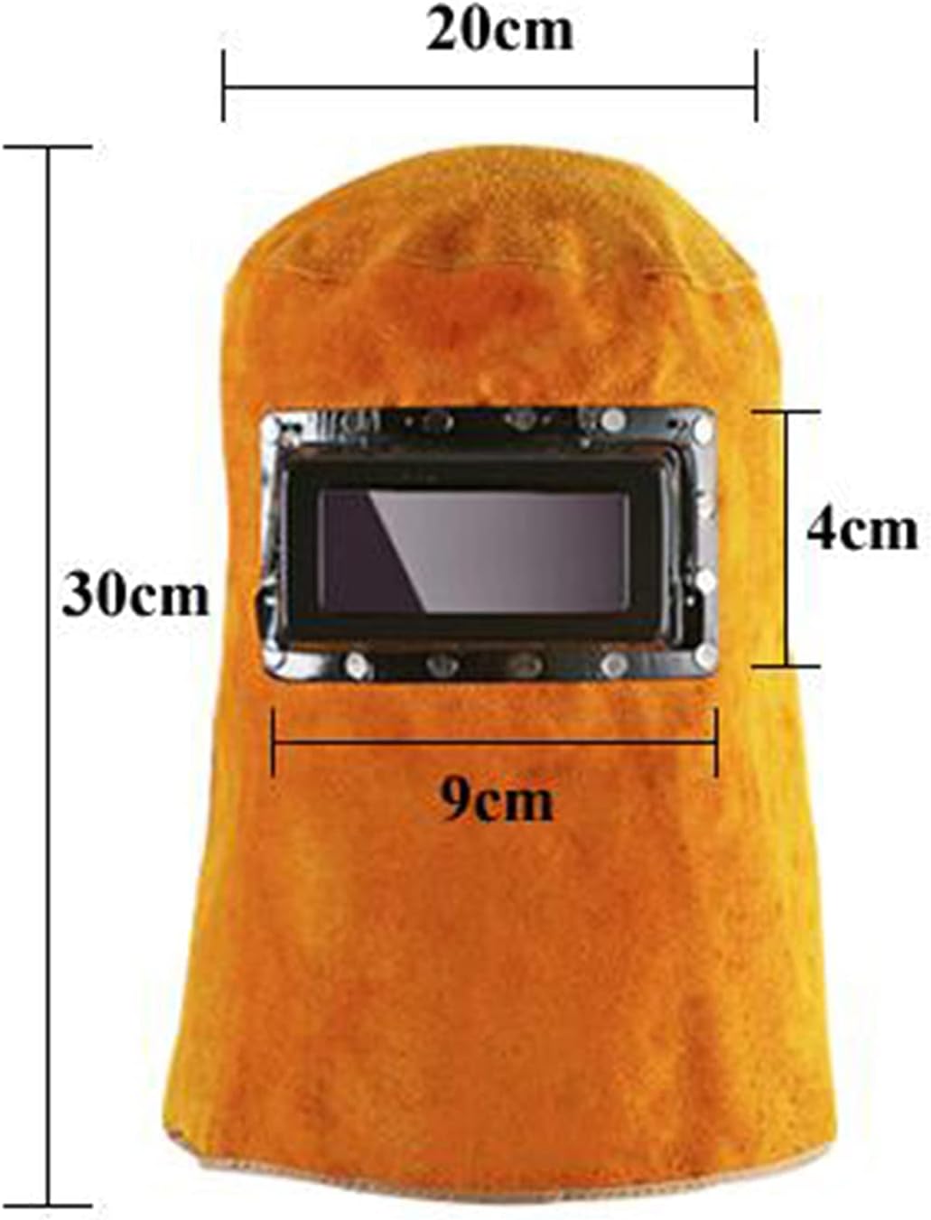 Yellow Welding Helmet Protective Gear Mask Work Cap, Cowhide Leather Welder Hood with Neck Shoulder Drape,Solar Auto Darkening Filter Lens (Full head) Pack of 2