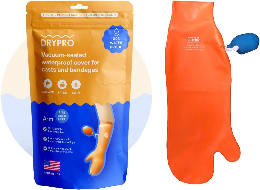 DryPro Waterproof Vacuum Sealed Half Arm Cast Cover, Large