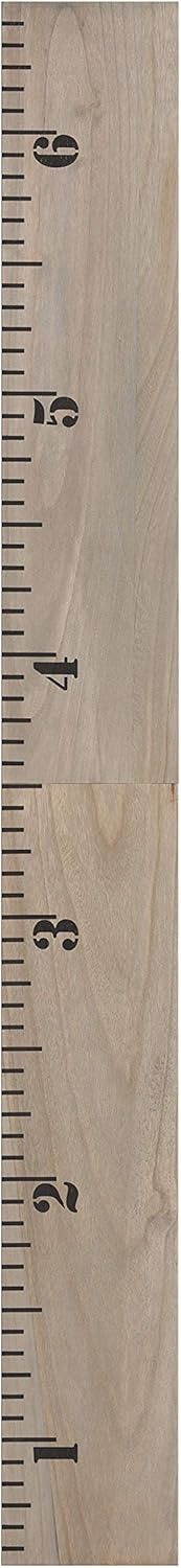 Kate and Laurel Growth Chart 6.5' Wood Wall Ruler, Rustic Brown Pack of 2
