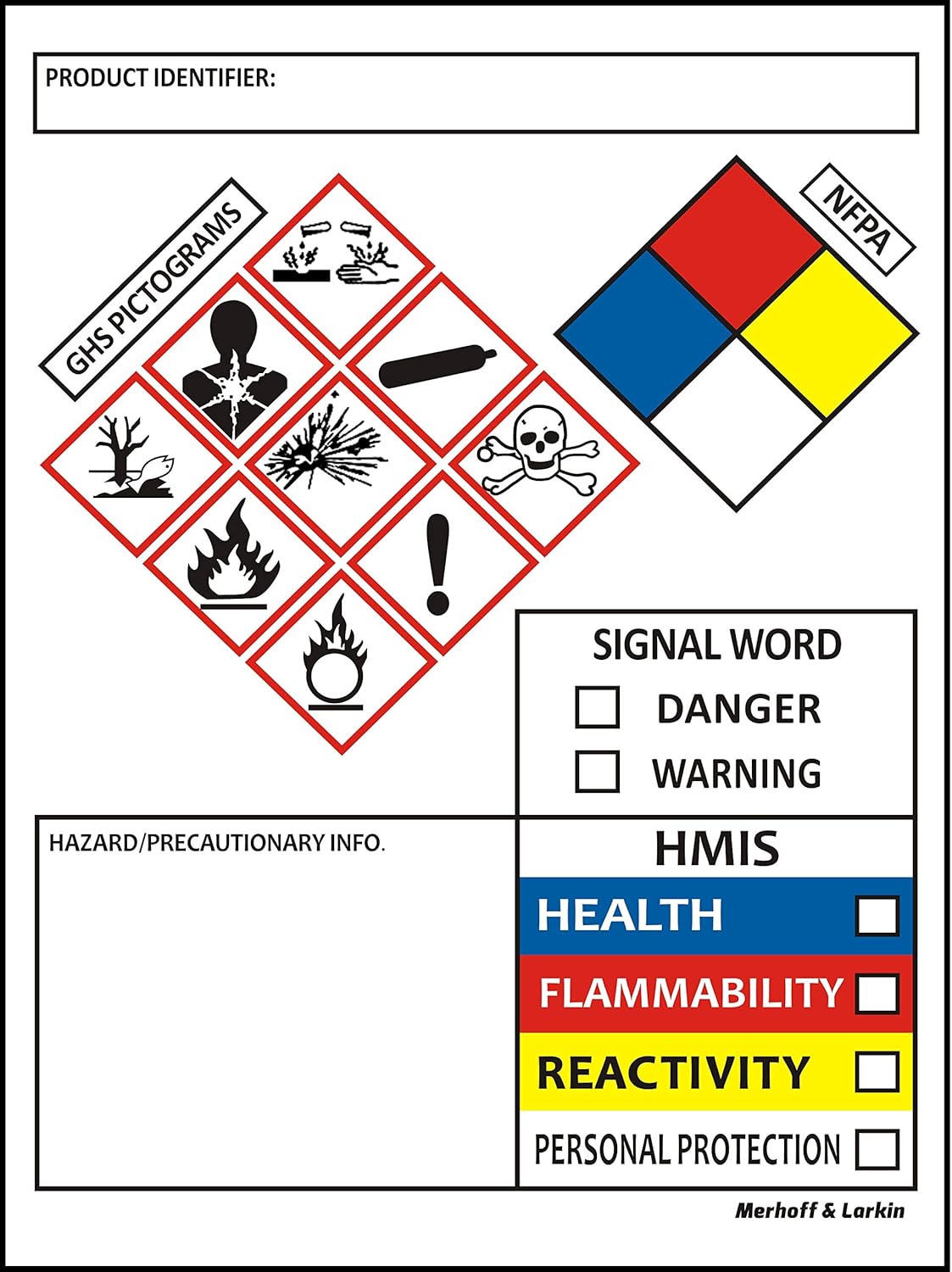 SDS OSHA Data Labels for Chemical Safety 4 x 3 Inches | Roll of 250 MSDS Stickers with GHS Pictograms & Perforated Edges for Easy Separating | HMIS & Hazard Compliant | Secondary Containers GHS Labels Pack of 2