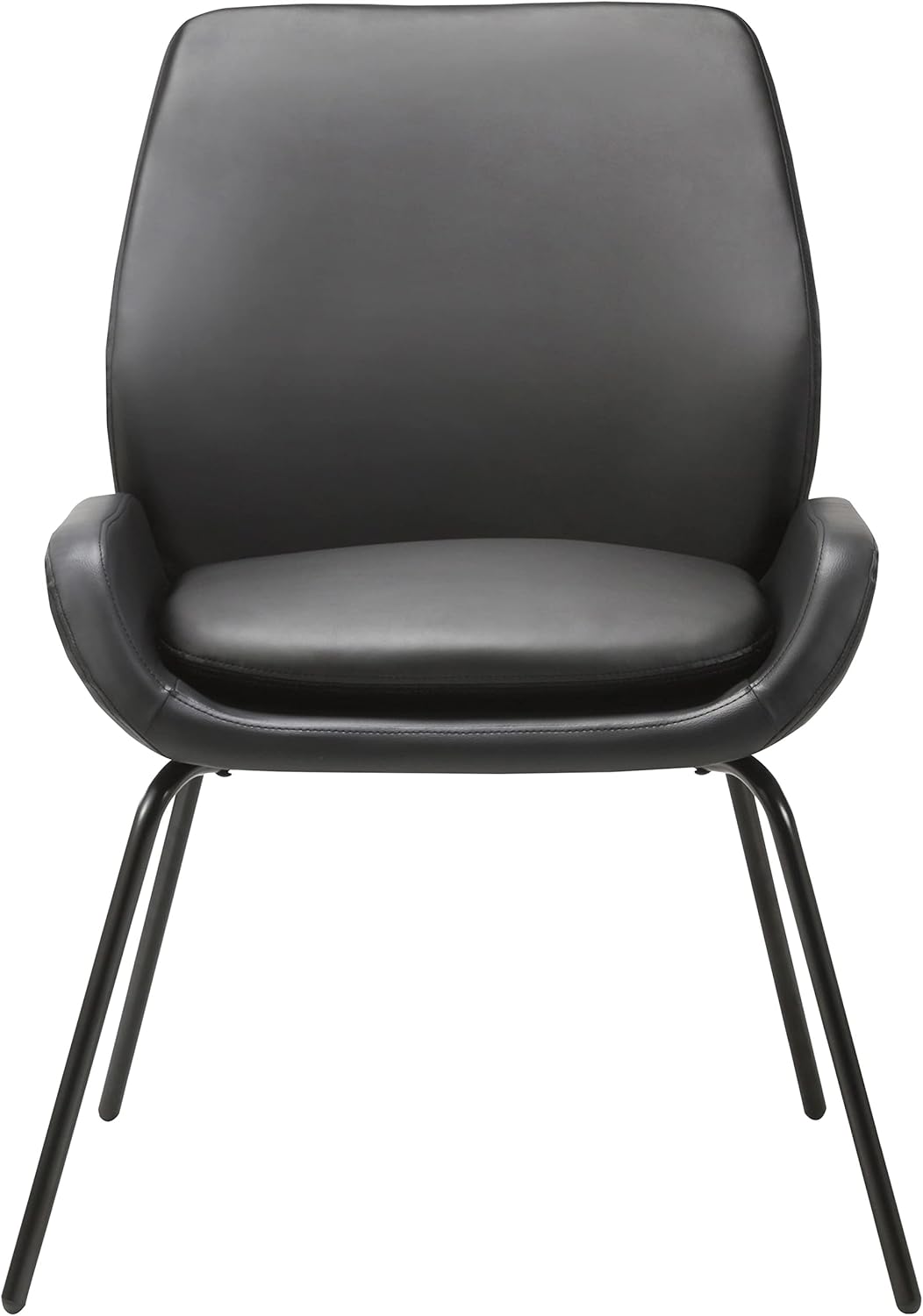 Lorell U Shaped Guest Chair, Black