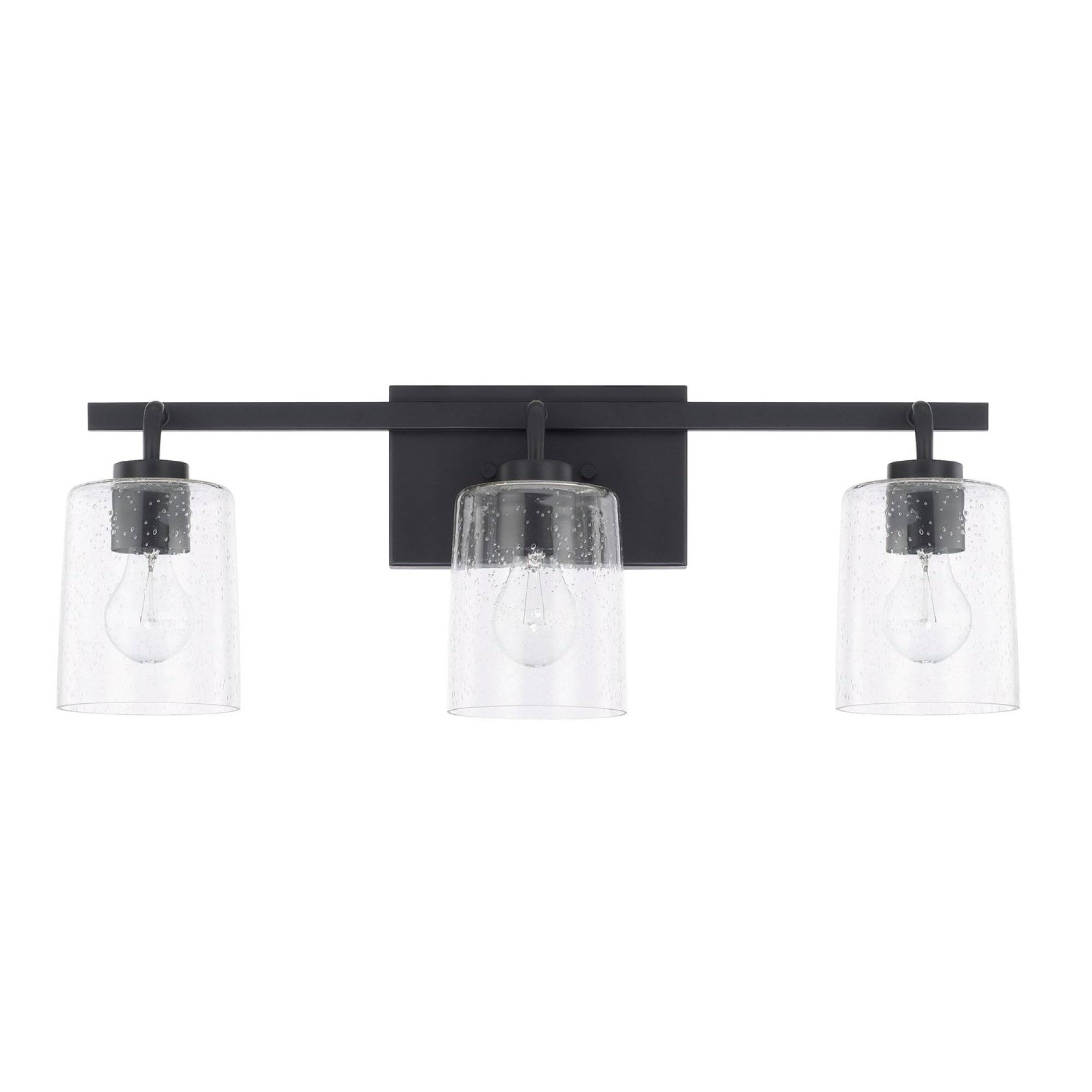 Capital Lighting 128531MB-449 Greyson 3 Light Vanity, Matte Black