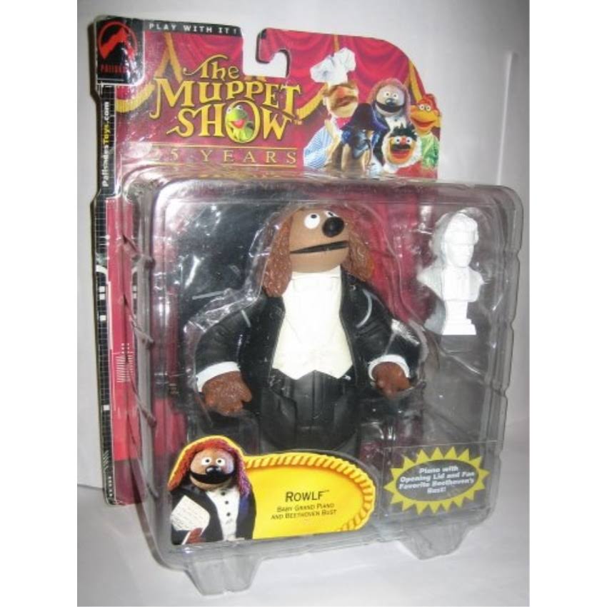 Palisades Muppet Show Rowlf The Dog with Baby Grand Piano u0026 Beethoven Bust Action Figure
